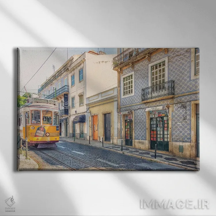 تابلو خیابان لیسبون اثر مانجیک پیکچرز (استودیو عکاسی یا فیلمسازی) - نمای روبهرو روی دیوار