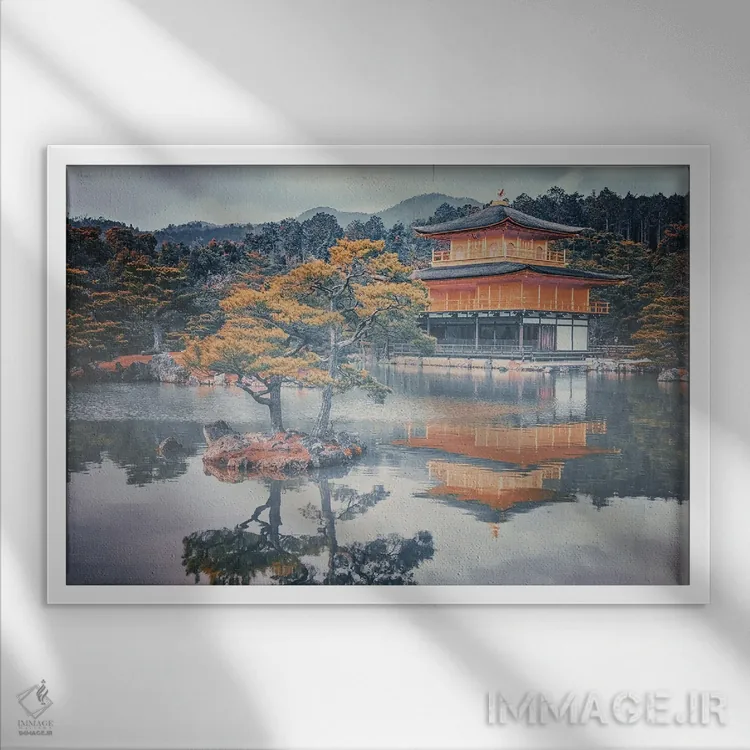 تابلو صبح در کیوتو اثر مانجیک پیکچرز (استودیو عکاسی یا فیلمسازی) - نمای قابدار سفید