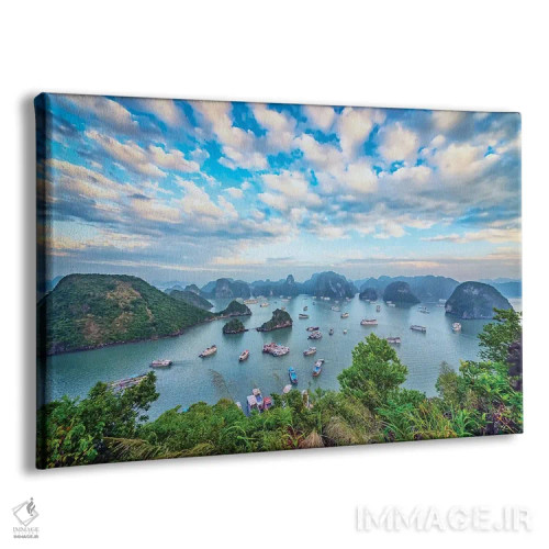 تابلو غروب در خلیج هالونگ (ویتنام) اثر مانجیک پیکچرز (استودیو عکاسی یا فیلمسازی) - نمای پرسپکتیو محصول