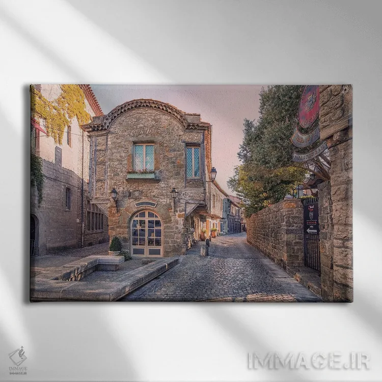تابلو خیابان کارکاسون (شهر فرانسه) اثر مانجیک پیکچرز (استودیو عکاسی یا فیلمسازی) - نمای روبهرو روی دیوار