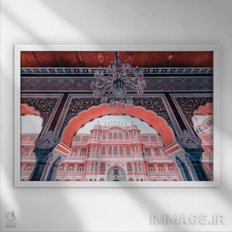 تابلو معماری کاخ شهر (هند) اثر مانجیک پیکچرز (استودیو عکاسی یا فیلمسازی) - نمای قابدار سفید