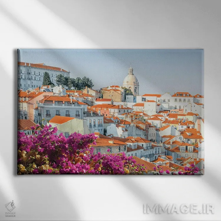 تابلو شهر لیسبون اثر مانجیک پیکچرز (استودیو عکاسی یا فیلمسازی) - نمای روبهرو روی دیوار