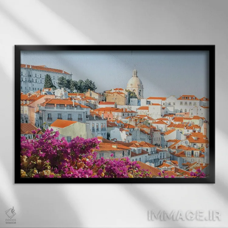 تابلو شهر لیسبون اثر مانجیک پیکچرز (استودیو عکاسی یا فیلمسازی) - نمای قابدار مشکی