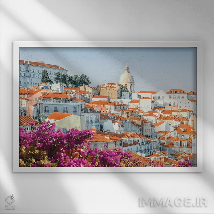 تابلو شهر لیسبون اثر مانجیک پیکچرز (استودیو عکاسی یا فیلمسازی) - نمای قابدار سفید