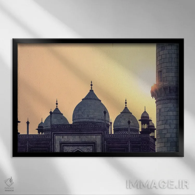تابلو طرحواره تاج محل اثر مانجیک پیکچرز (استودیو عکاسی یا فیلمسازی) - نمای قابدار مشکی
