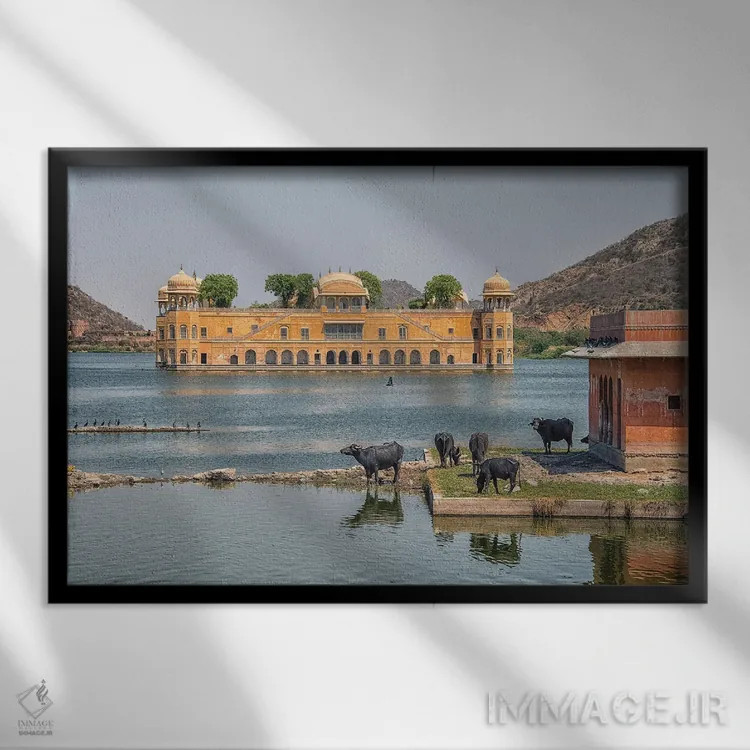 تابلو جال محل (کاخ آبی، هند) اثر مانجیک پیکچرز (استودیو عکاسی یا فیلمسازی) - نمای قابدار مشکی