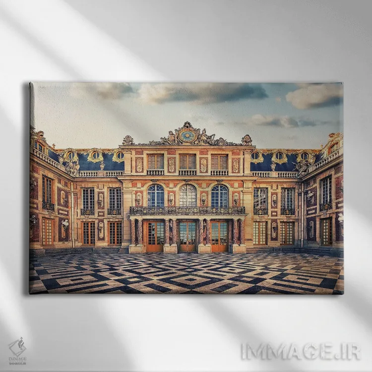 تابلو کاخ ورسای اثر مانجیک پیکچرز (استودیو عکاسی یا فیلمسازی) - نمای روبهرو روی دیوار