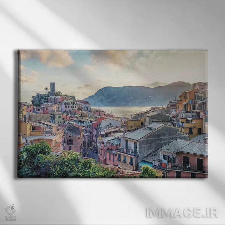 تابلو غروب در ورناتسا اثر مانجیک پیکچرز (استودیو عکاسی یا فیلمسازی) - نمای روبهرو روی دیوار