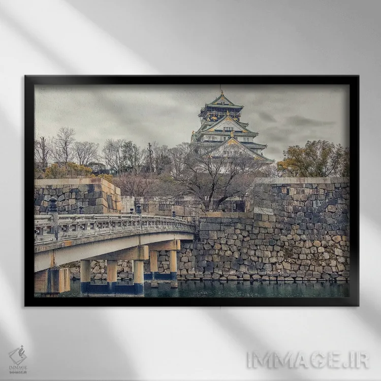 تابلو قلعهای در ژاپن اثر مانجیک پیکچرز (استودیو عکاسی یا فیلمسازی) - نمای قابدار مشکی