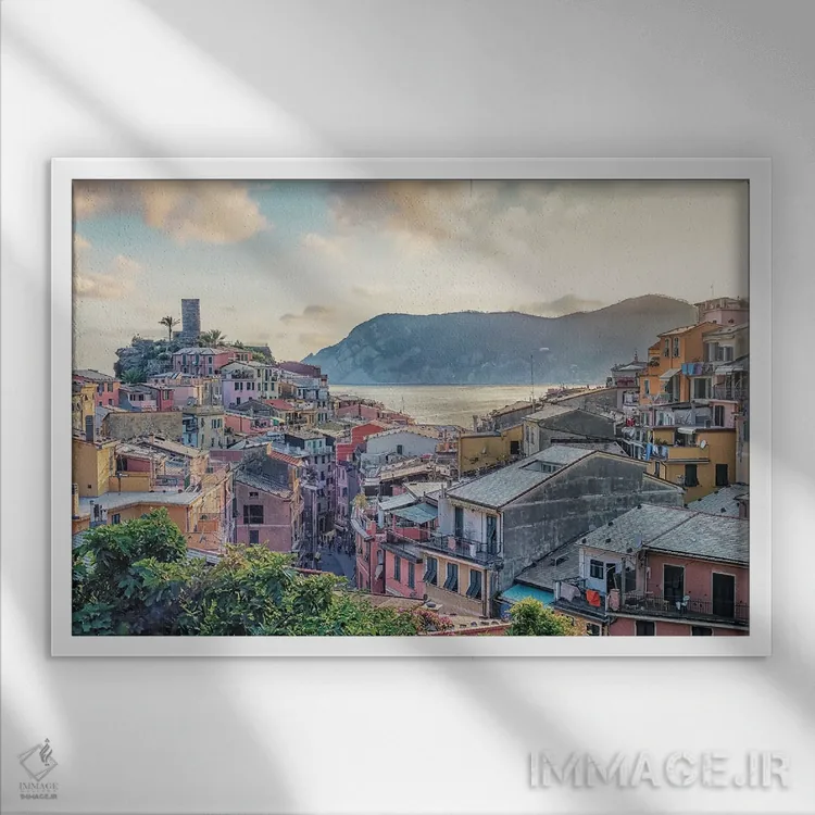 تابلو غروب در ورناتسا اثر مانجیک پیکچرز (استودیو عکاسی یا فیلمسازی) - نمای قابدار سفید