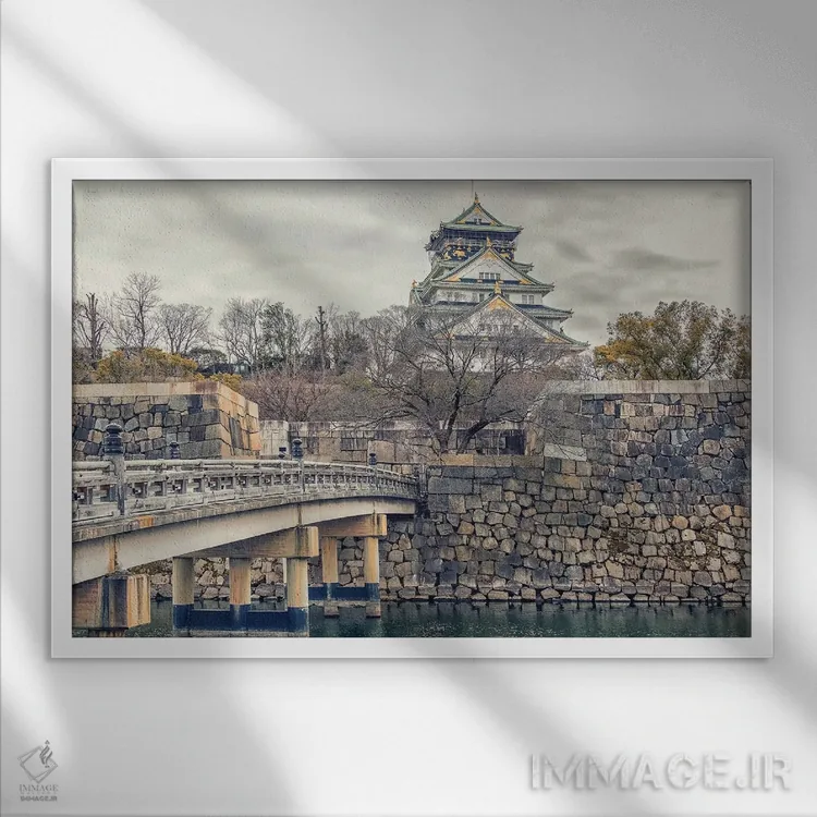 تابلو قلعهای در ژاپن اثر مانجیک پیکچرز (استودیو عکاسی یا فیلمسازی) - نمای قابدار سفید