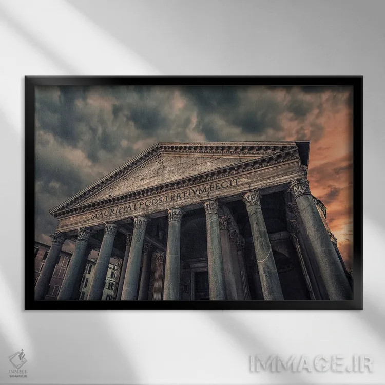 تابلو پانتئون رم اثر مانجیک پیکچرز (استودیو عکاسی یا فیلمسازی) - نمای قابدار مشکی