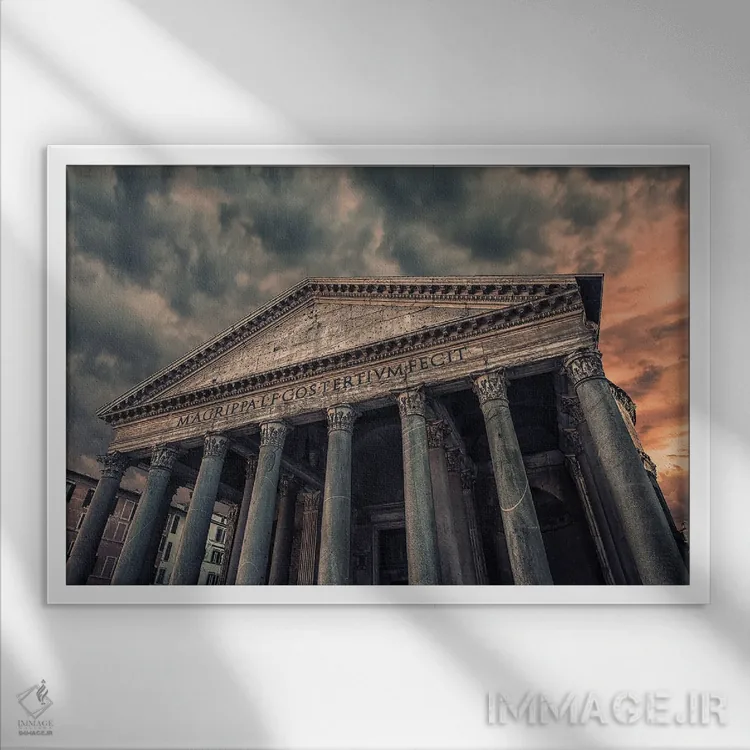 تابلو پانتئون رم اثر مانجیک پیکچرز (استودیو عکاسی یا فیلمسازی) - نمای قابدار سفید