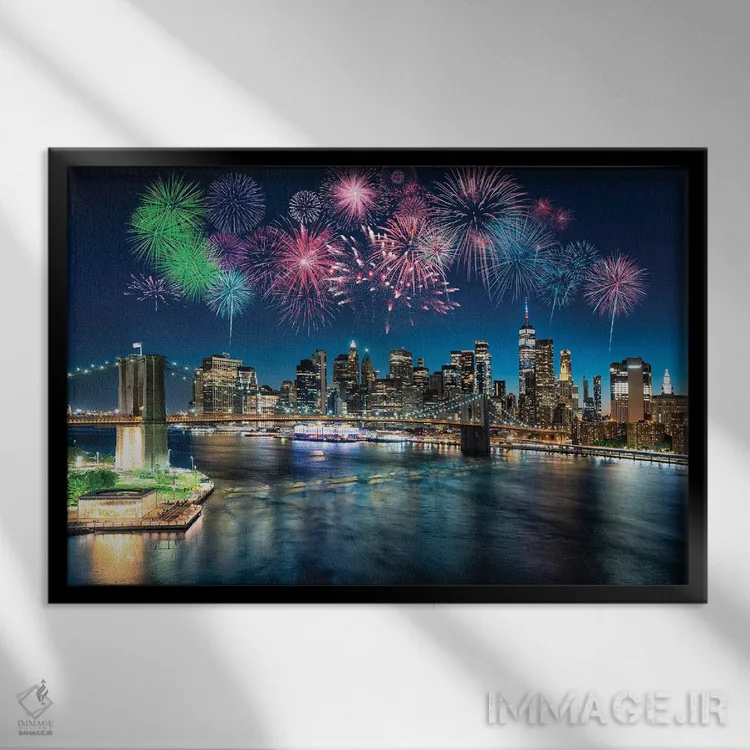 تابلو آتشبازی در نیویورک اثر مانجیک پیکچرز (استودیو عکاسی یا فیلمسازی) - نمای قابدار مشکی