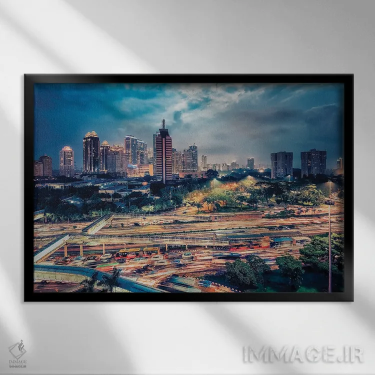 تابلو ترافیک جاکارتا اثر مانجیک پیکچرز (استودیو عکاسی یا فیلمسازی) - نمای قابدار مشکی