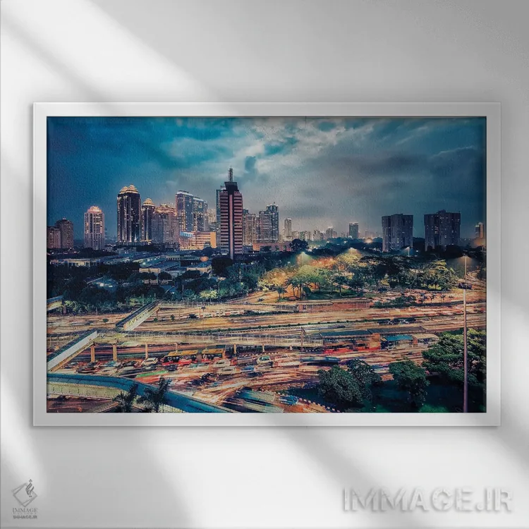 تابلو ترافیک جاکارتا اثر مانجیک پیکچرز (استودیو عکاسی یا فیلمسازی) - نمای قابدار سفید