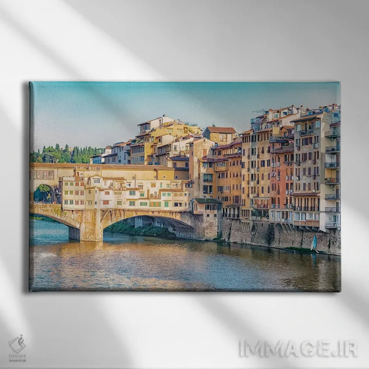 تابلو پل پونته وکیو (فلورانس) اثر مانجیک پیکچرز (استودیو عکاسی یا فیلمسازی) - نمای روبهرو روی دیوار