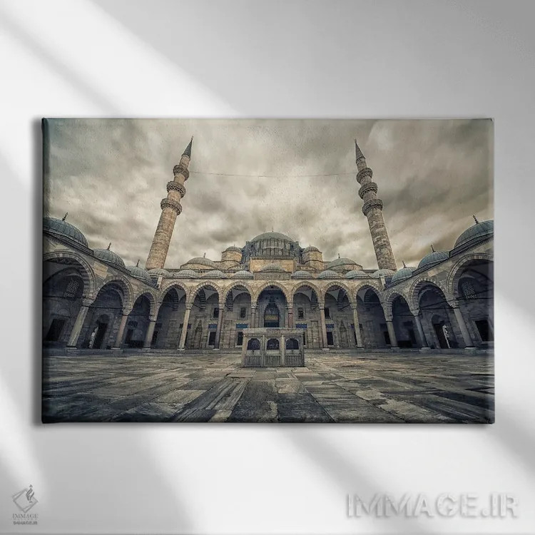 تابلو مسجد سلیمانیه (استانبول) اثر مانجیک پیکچرز (استودیو عکاسی یا فیلمسازی) - نمای روبهرو روی دیوار