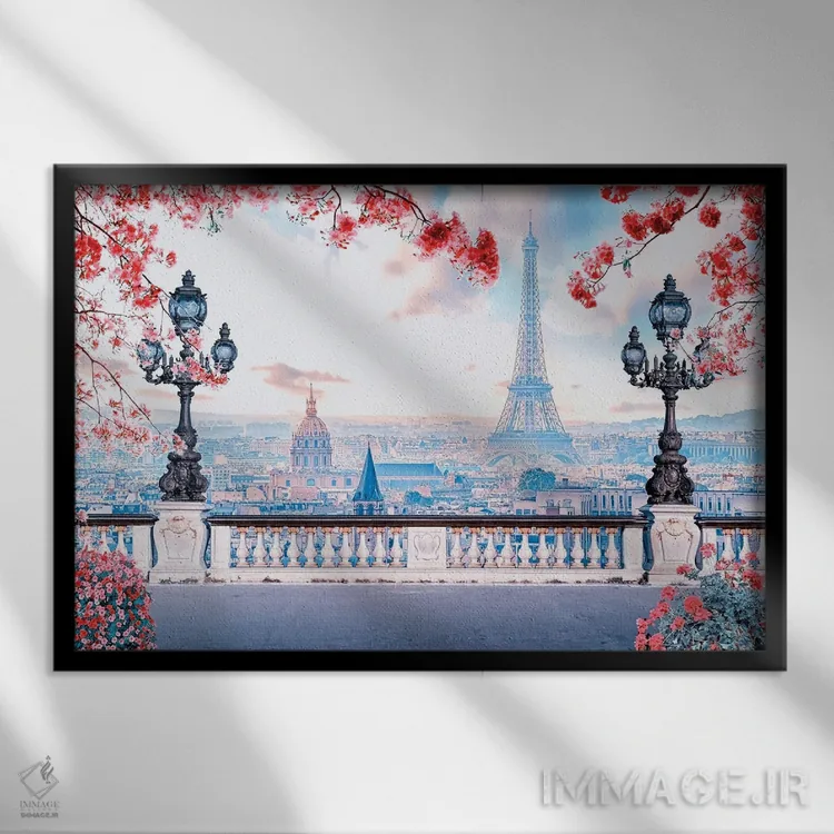 تابلو گلها در پاریس اثر مانجیک پیکچرز (استودیو عکاسی یا فیلمسازی) - نمای قابدار مشکی