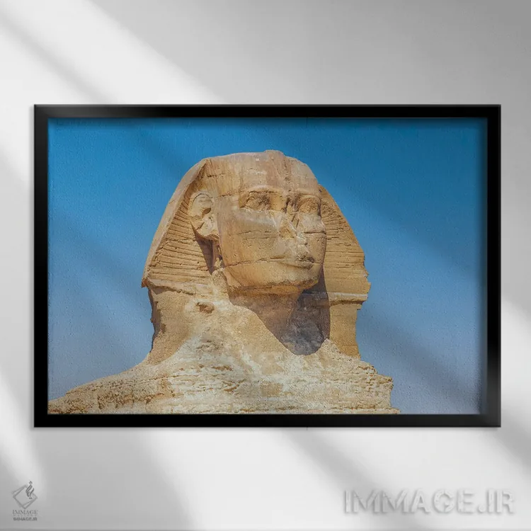 تابلو نمای ابوالهول (مصر) اثر مانجیک پیکچرز (استودیو عکاسی یا فیلمسازی) - نمای قابدار مشکی