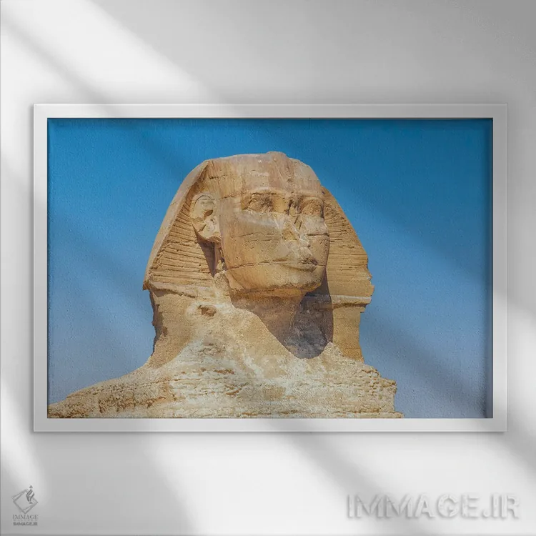 تابلو نمای ابوالهول (مصر) اثر مانجیک پیکچرز (استودیو عکاسی یا فیلمسازی) - نمای قابدار سفید