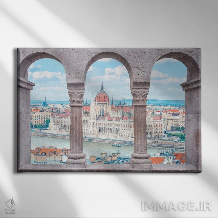 تابلو بوداپست اثر مانجیک پیکچرز (استودیو عکاسی یا فیلمسازی) - نمای روبهرو روی دیوار
