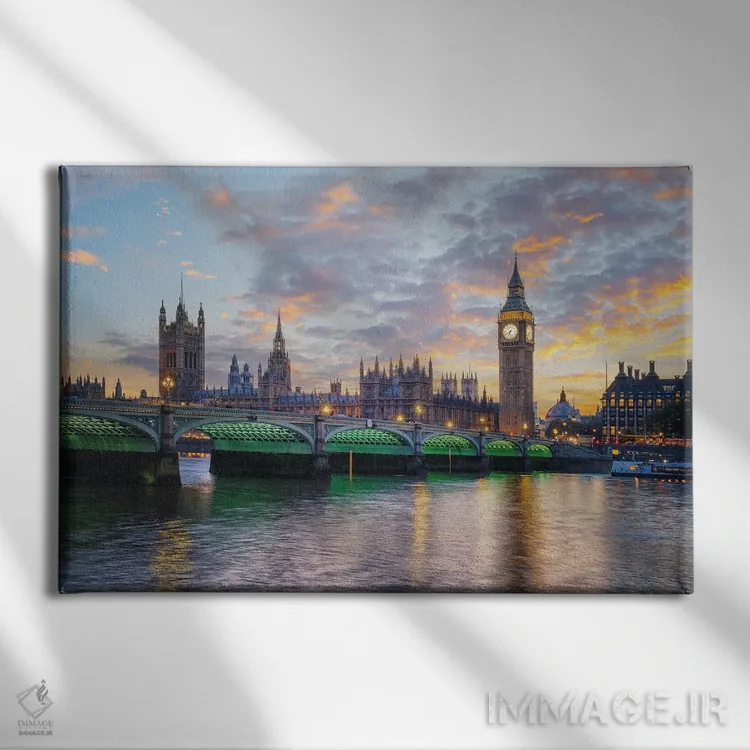تابلو کاخ وستمینستر (لندن) اثر مانجیک پیکچرز (استودیو عکاسی یا فیلمسازی) - نمای روبهرو روی دیوار