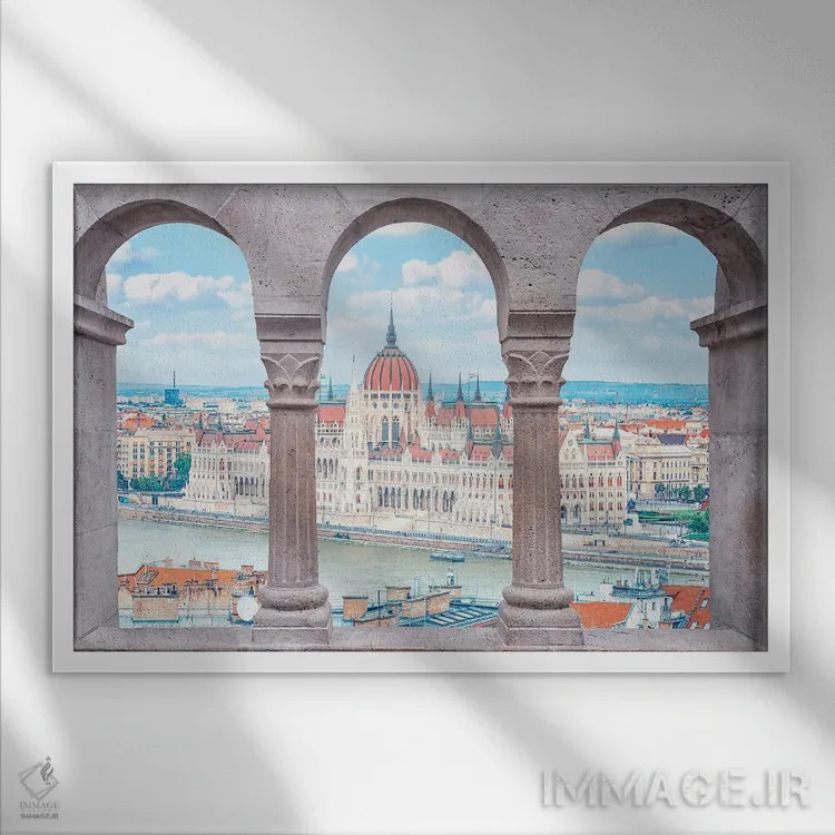 تابلو بوداپست اثر مانجیک پیکچرز (استودیو عکاسی یا فیلمسازی) - نمای قابدار سفید