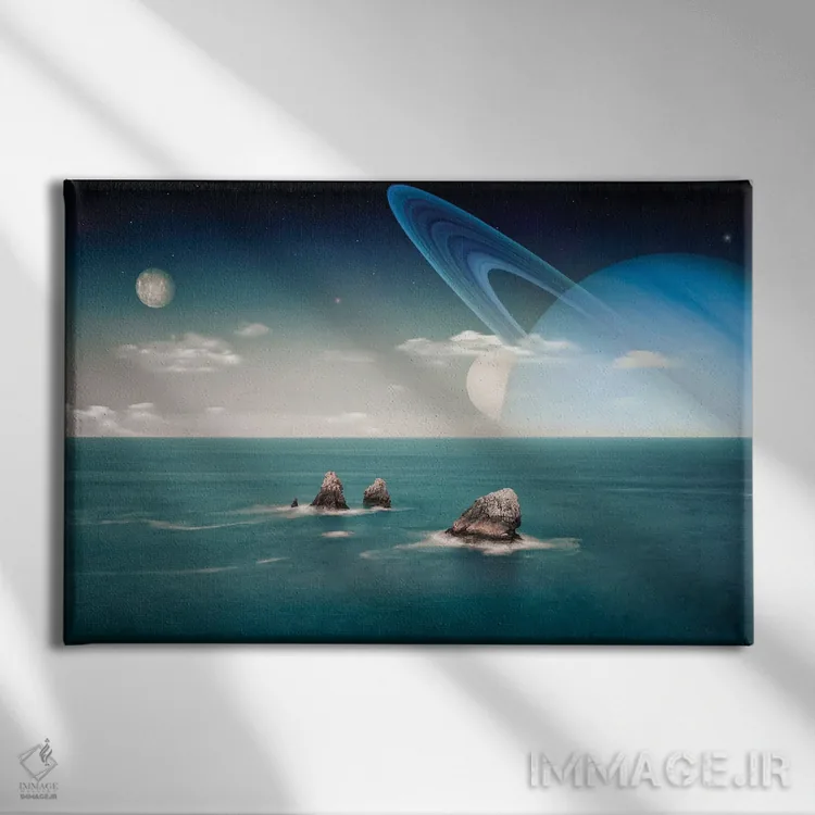 تابلو جهان دیگر (اثر مفهومی) اثر مانجیک پیکچرز (استودیو عکاسی یا فیلمسازی) - نمای روبهرو روی دیوار