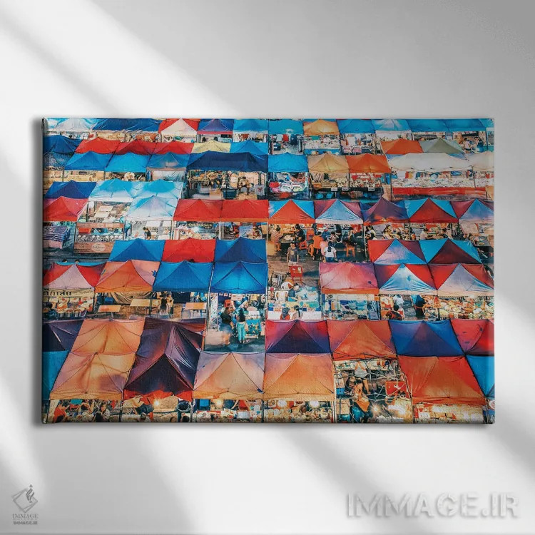 تابلو رنگهای بانکوک اثر مانجیک پیکچرز (استودیو عکاسی یا فیلمسازی) - نمای روبهرو روی دیوار