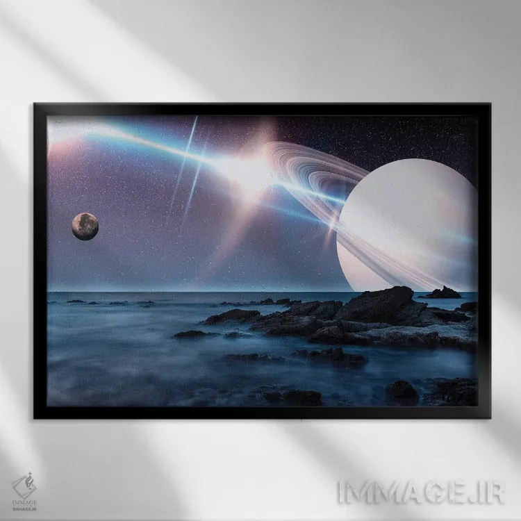 تابلو ماجراجویی فضایی اثر مانجیک پیکچرز (استودیو عکاسی یا فیلمسازی) - نمای قابدار مشکی