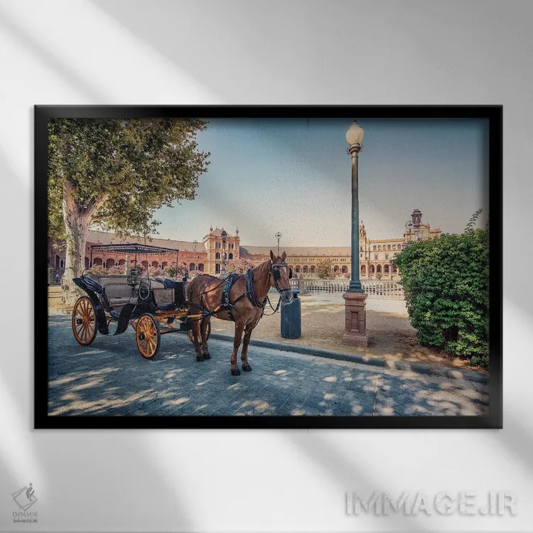 تابلو سویا (شهر اسپانیا) اثر مانجیک پیکچرز (استودیو عکاسی یا فیلمسازی) - نمای قابدار مشکی