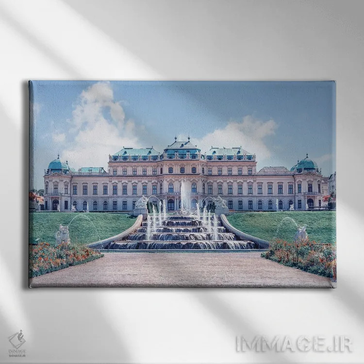 تابلو کاخ بلودر (اتریش) اثر مانجیک پیکچرز (استودیو عکاسی یا فیلمسازی) - نمای روبهرو روی دیوار