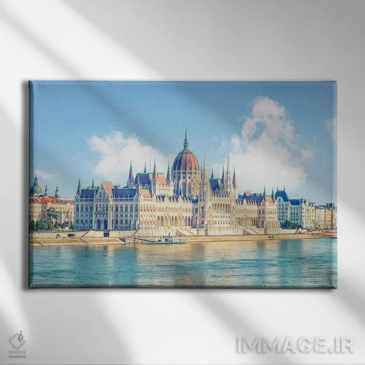 تابلو ساختمان پارلمان مجارستان اثر مانجیک پیکچرز (استودیو عکاسی یا فیلمسازی) - نمای روبهرو روی دیوار