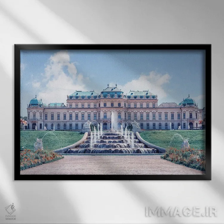 تابلو کاخ بلودر (اتریش) اثر مانجیک پیکچرز (استودیو عکاسی یا فیلمسازی) - نمای قابدار مشکی