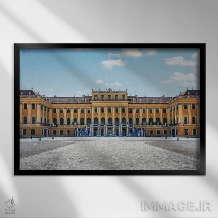 تابلو کاخ شونبرون اثر مانجیک پیکچرز (استودیو عکاسی یا فیلمسازی) - نمای قابدار مشکی