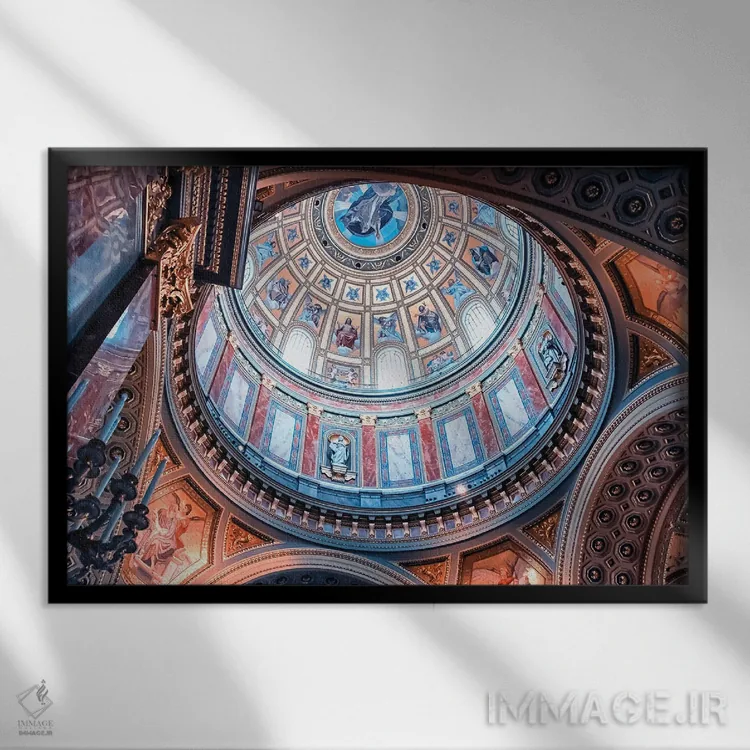 تابلو گنبد سنت استفان اثر مانجیک پیکچرز (استودیو عکاسی یا فیلمسازی) - نمای قابدار مشکی