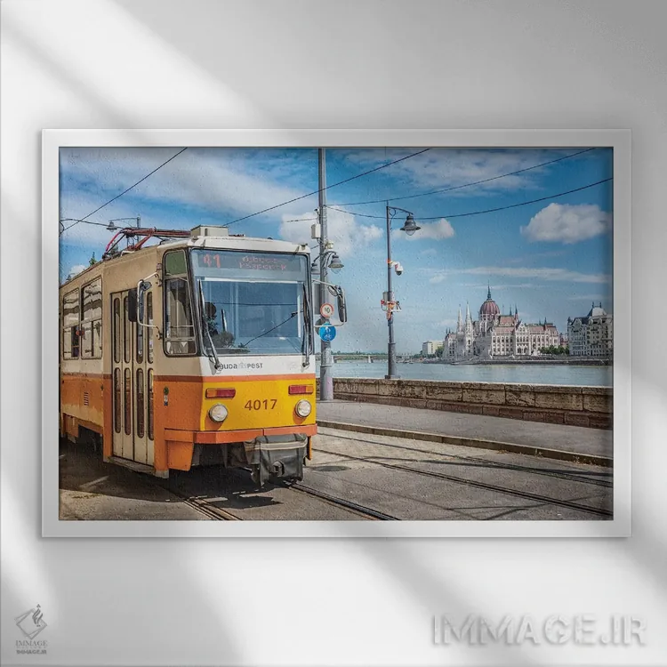 تابلو شهر بوداپست اثر مانجیک پیکچرز (استودیو عکاسی یا فیلمسازی) - نمای قابدار سفید