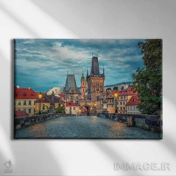 تابلو صبح در پراگ اثر مانجیک پیکچرز (استودیو عکاسی یا فیلمسازی) - نمای روبهرو روی دیوار