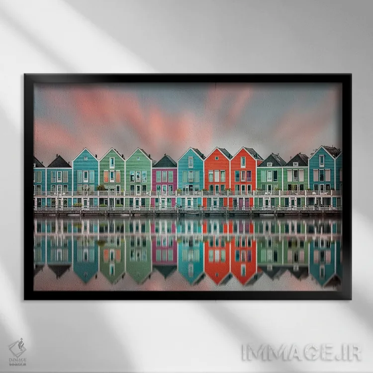 تابلو معماری هلند اثر مانجیک پیکچرز (استودیو عکاسی یا فیلمسازی) - نمای قابدار مشکی
