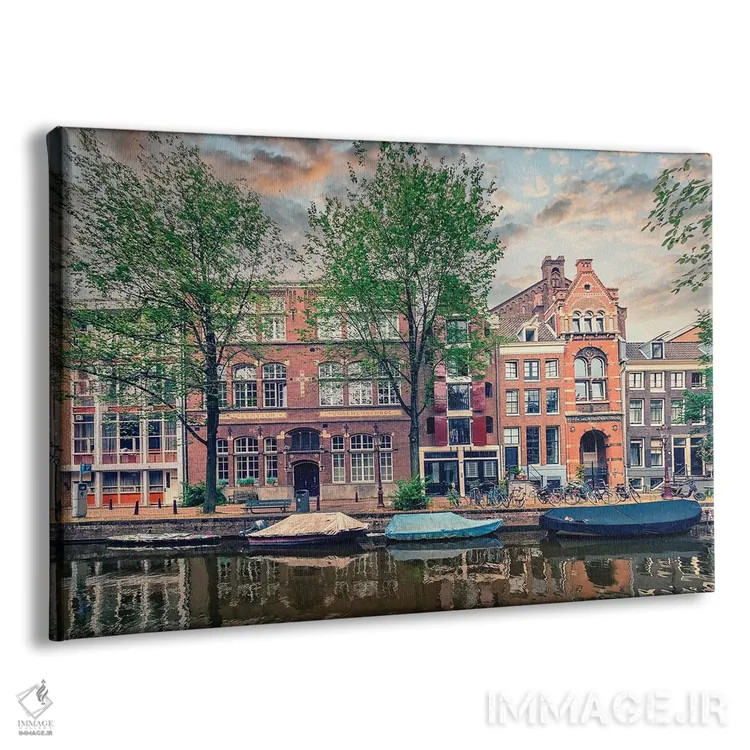 تابلو آمستردام در غروب اثر مانجیک پیکچرز (استودیو عکاسی یا فیلمسازی) - نمای پرسپکتیو محصول