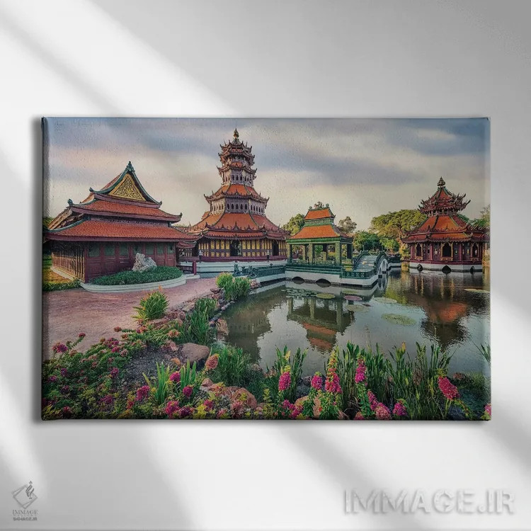 تابلو موئانگ بوران (دهکده باستانی، تایلند) اثر مانجیک پیکچرز (استودیو عکاسی یا فیلمسازی) - نمای روبهرو روی دیوار