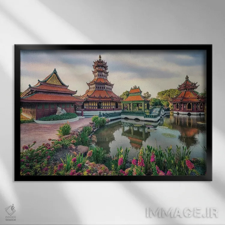 تابلو موئانگ بوران (دهکده باستانی، تایلند) اثر مانجیک پیکچرز (استودیو عکاسی یا فیلمسازی) - نمای قابدار مشکی