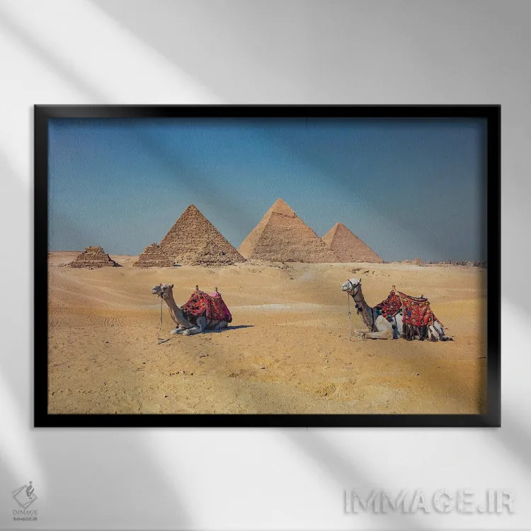 تابلو جیزه (مصر) اثر مانجیک پیکچرز (استودیو عکاسی یا فیلمسازی) - نمای قابدار مشکی