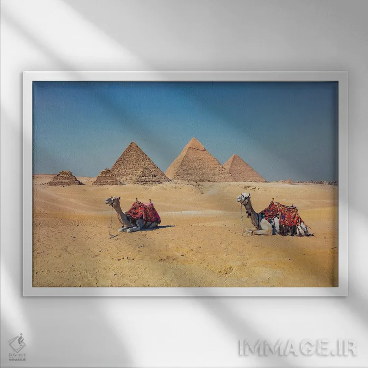 تابلو جیزه (مصر) اثر مانجیک پیکچرز (استودیو عکاسی یا فیلمسازی) - نمای قابدار سفید