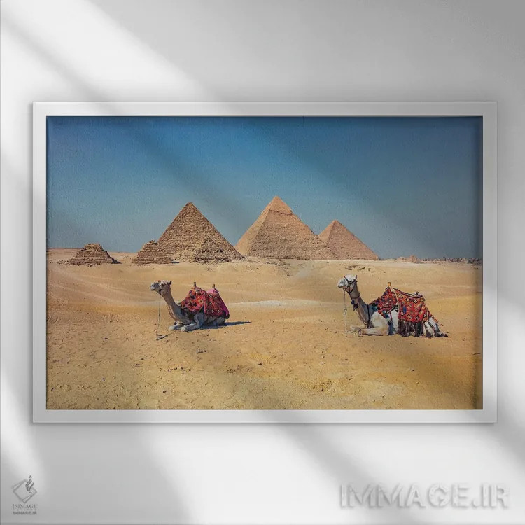 تابلو جیزه (مصر) اثر مانجیک پیکچرز (استودیو عکاسی یا فیلمسازی) - نمای قابدار سفید
