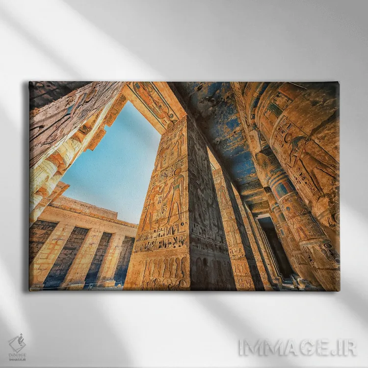 تابلو مباورت هابو (مصر) اثر مانجیک پیکچرز (استودیو عکاسی یا فیلمسازی) - نمای روبهرو روی دیوار