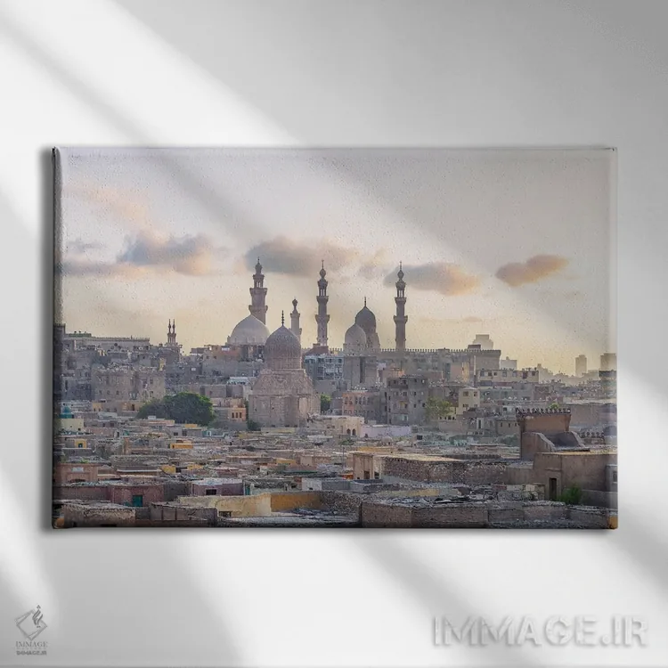تابلو قاهره در غروب اثر مانجیک پیکچرز (استودیو عکاسی یا فیلمسازی) - نمای روبهرو روی دیوار