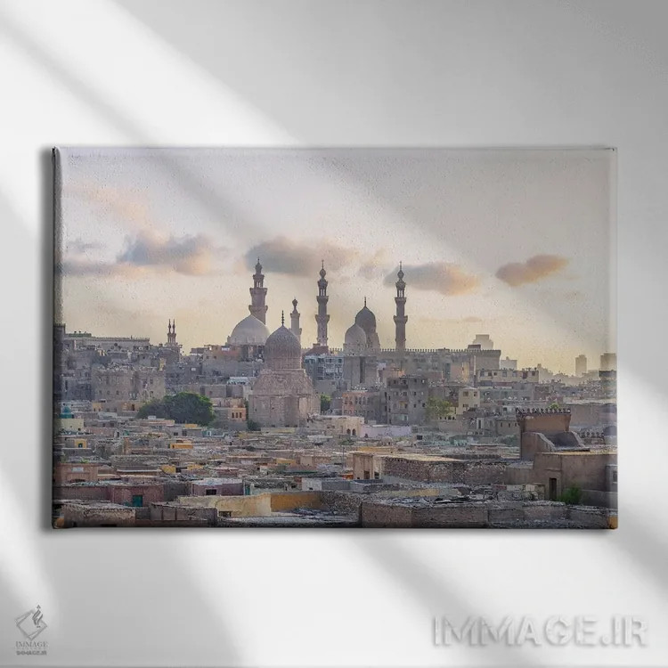 تابلو قاهره در غروب اثر مانجیک پیکچرز (استودیو عکاسی یا فیلمسازی) - نمای روبهرو روی دیوار