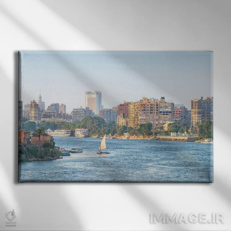 تابلو رود نیل در قاهره اثر مانجیک پیکچرز (استودیو عکاسی یا فیلمسازی) - نمای روبهرو روی دیوار